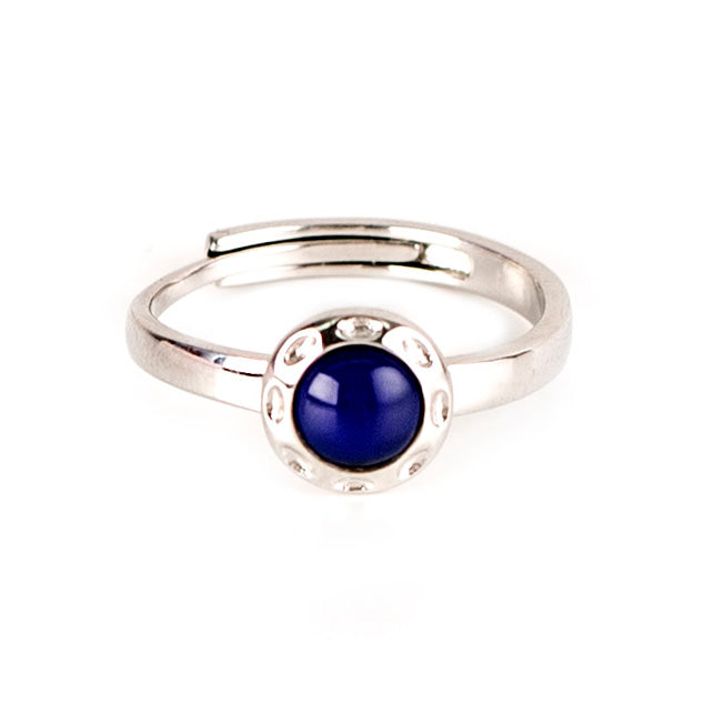 Adjustable Art Nouveau Color Changing Mood Ring In Sterling Silver - aurorapromise