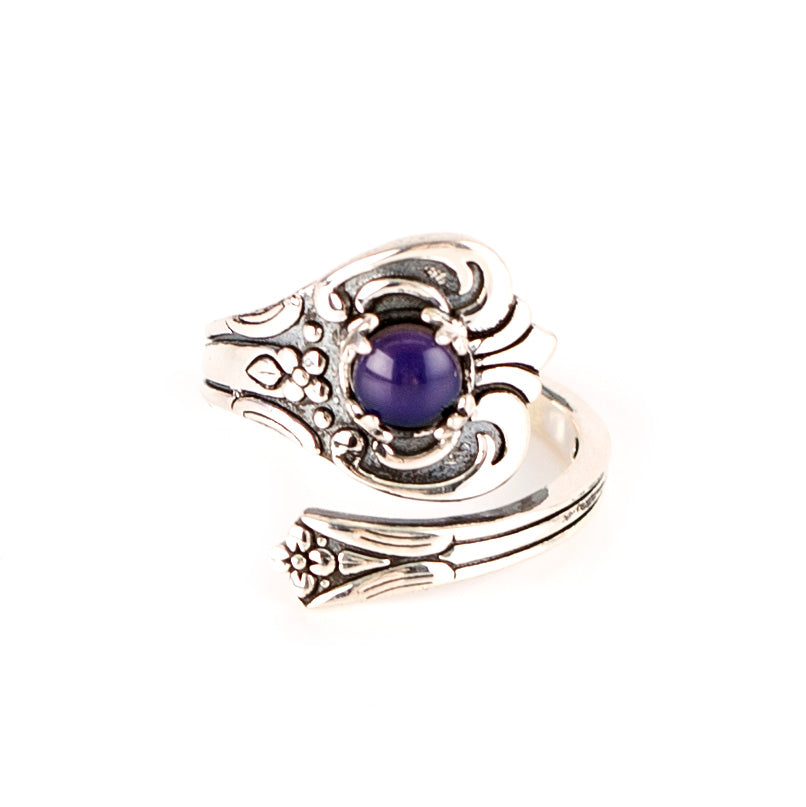 Spoon Retro Boho Color Changing Mood Rings In Sterling Silver - aurorapromise