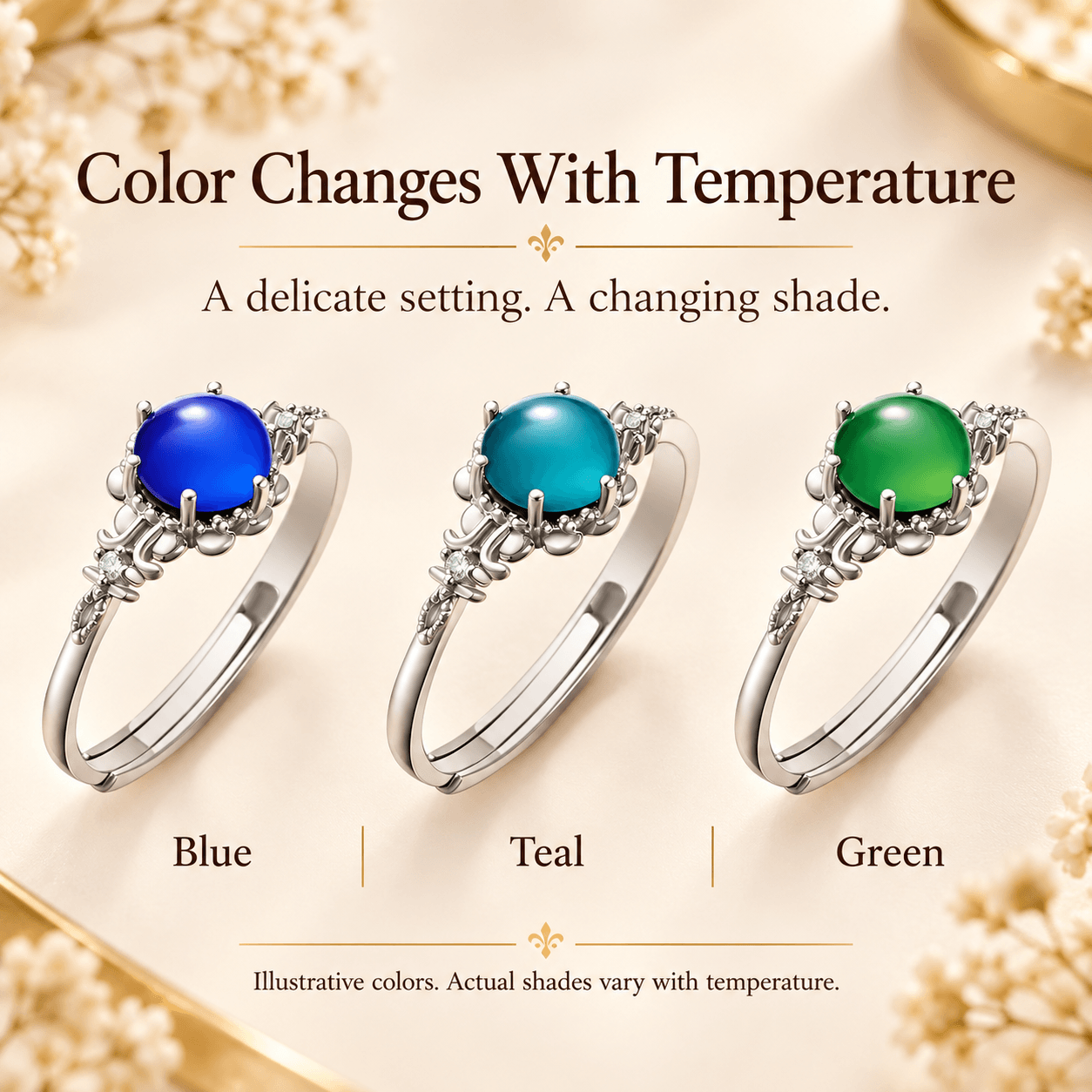 Adjustable Romantic Mood Ring