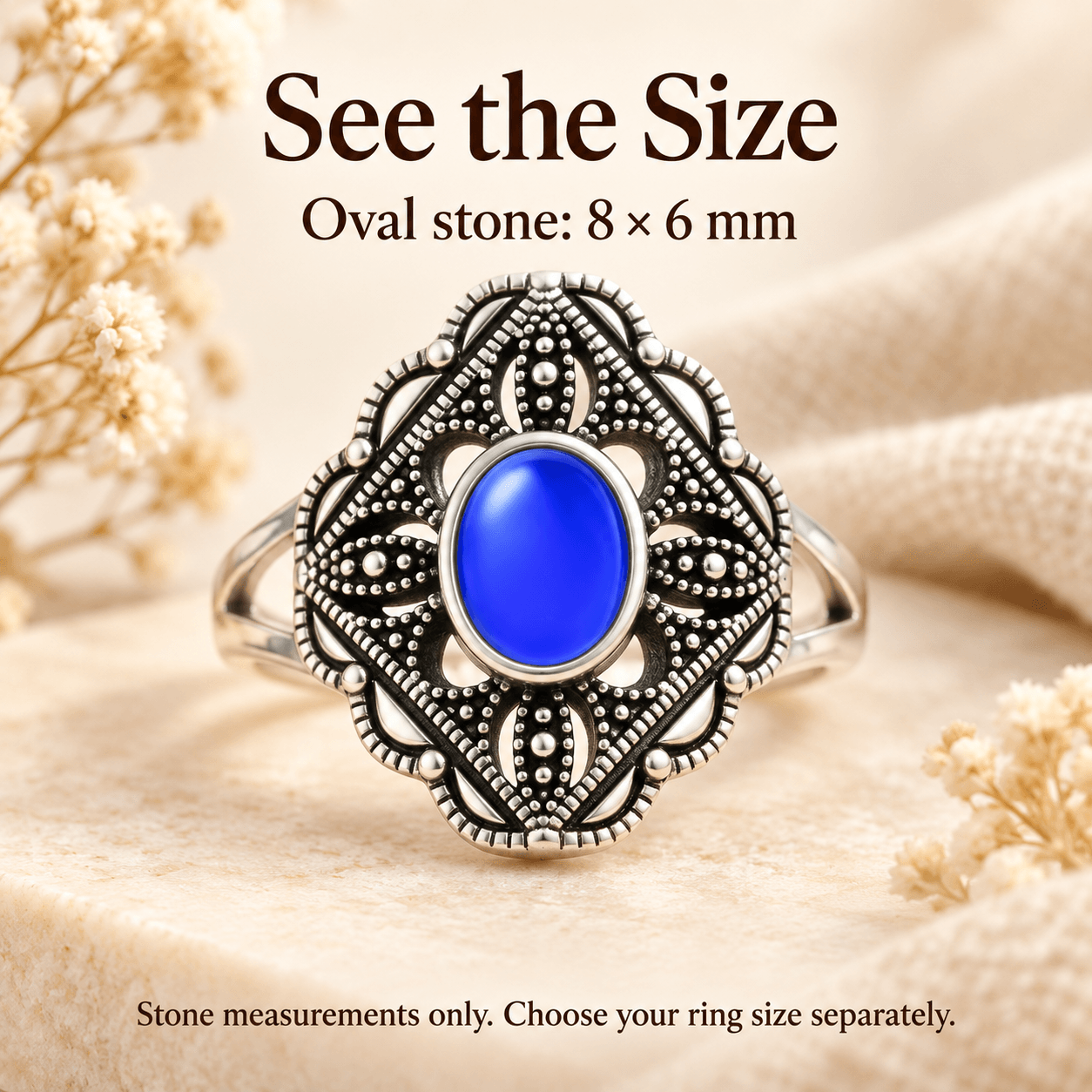 Diamond-Pattern Mood Ring