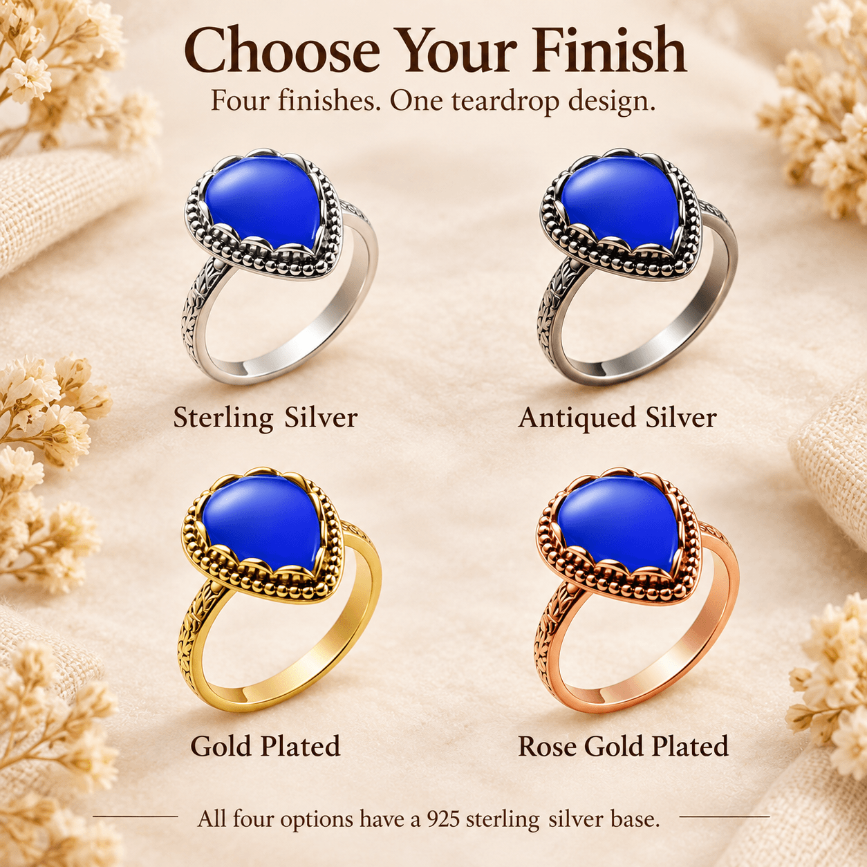 Boho Teardrop Mood Ring