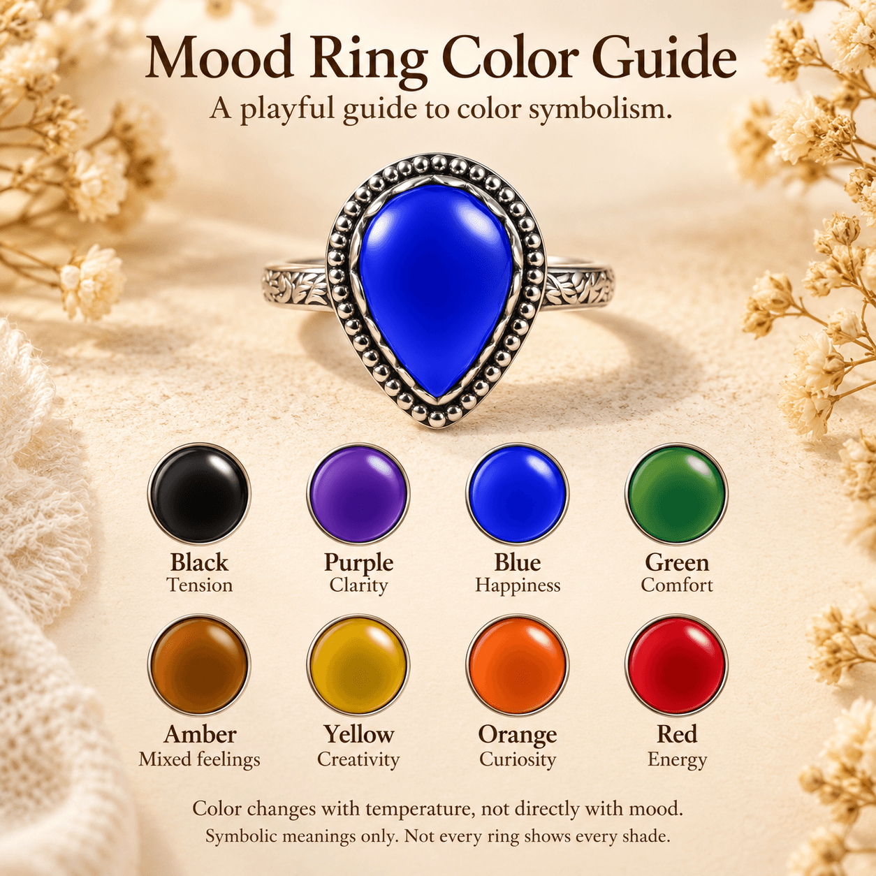 Boho Teardrop Mood Ring