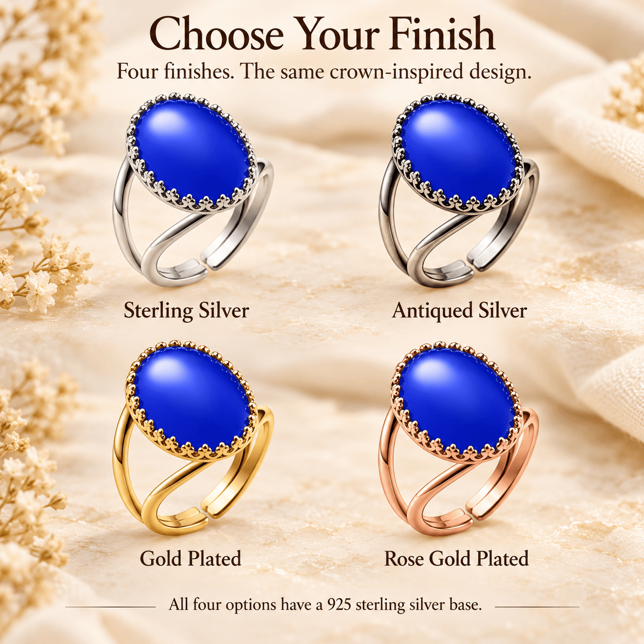 Adjustable Crown Mood Ring