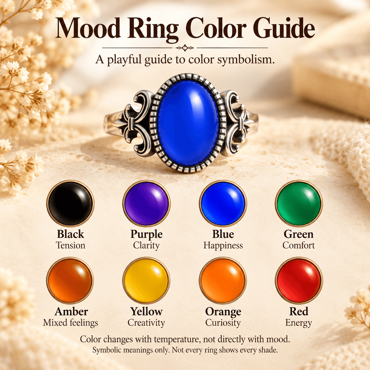 Vintage Scroll Mood Ring