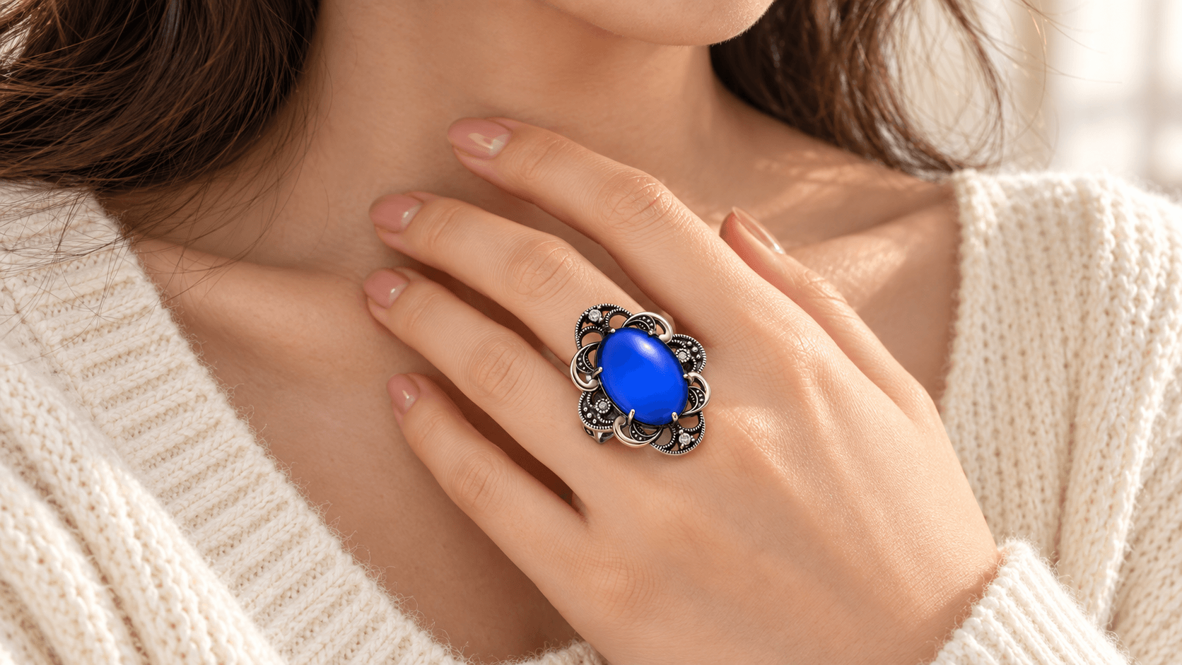 Vintage Floral Mood Ring