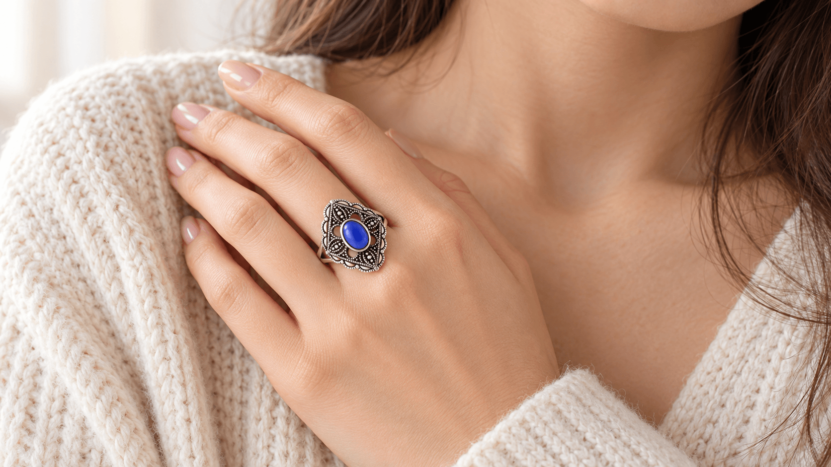 Diamond-Pattern Mood Ring