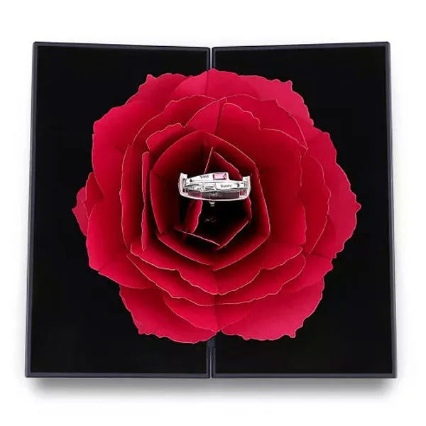 Red Rose Ring Box - aurorapromise