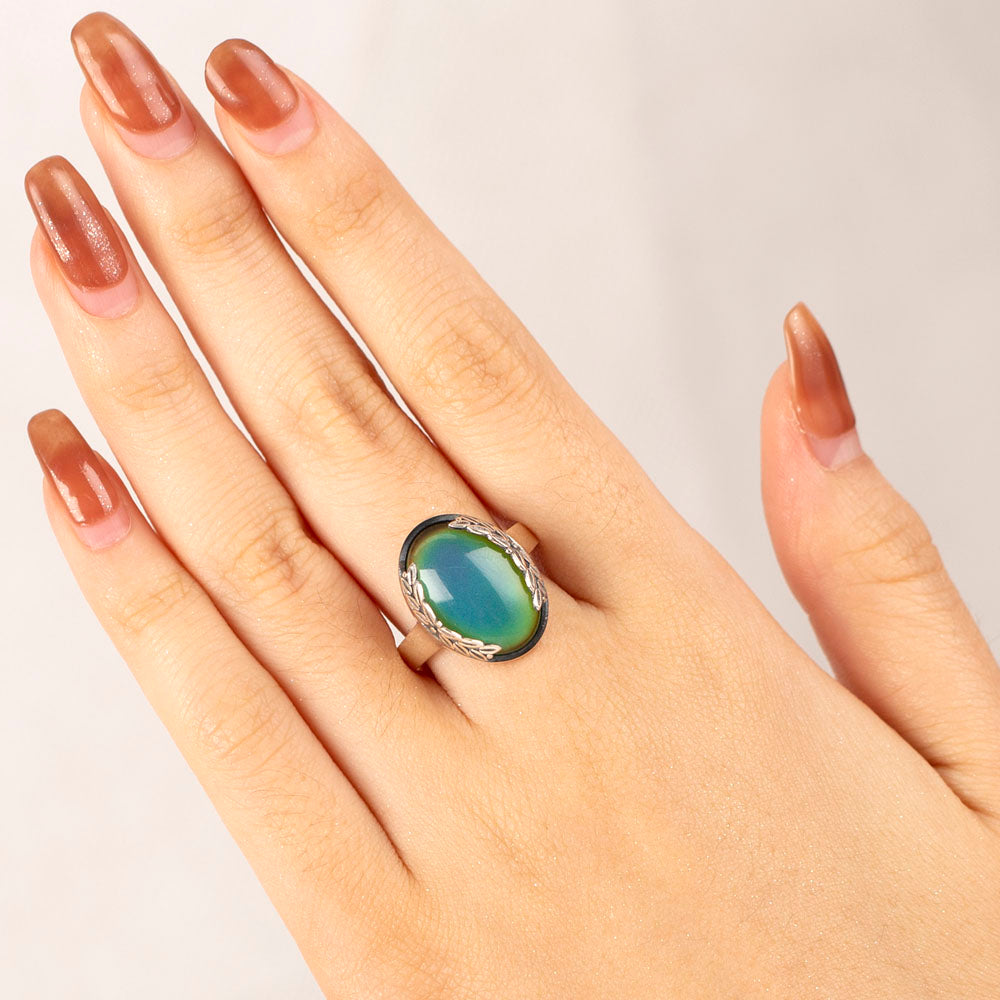 Fashion Handmade Color Changing Mood Ring In Sterling Silver - aurorapromise