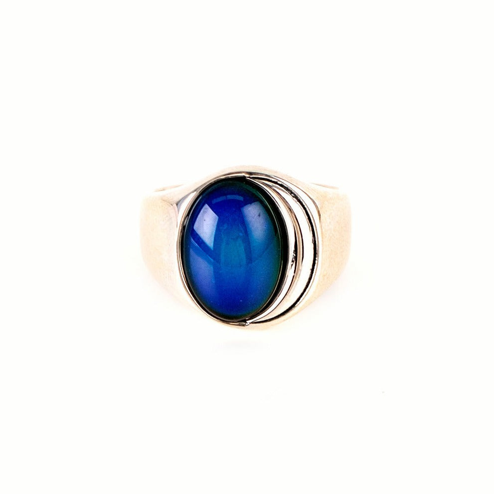 Reclaimed Vintage Inspired Color Changing Mood Ring In Sterling Silver - aurorapromise