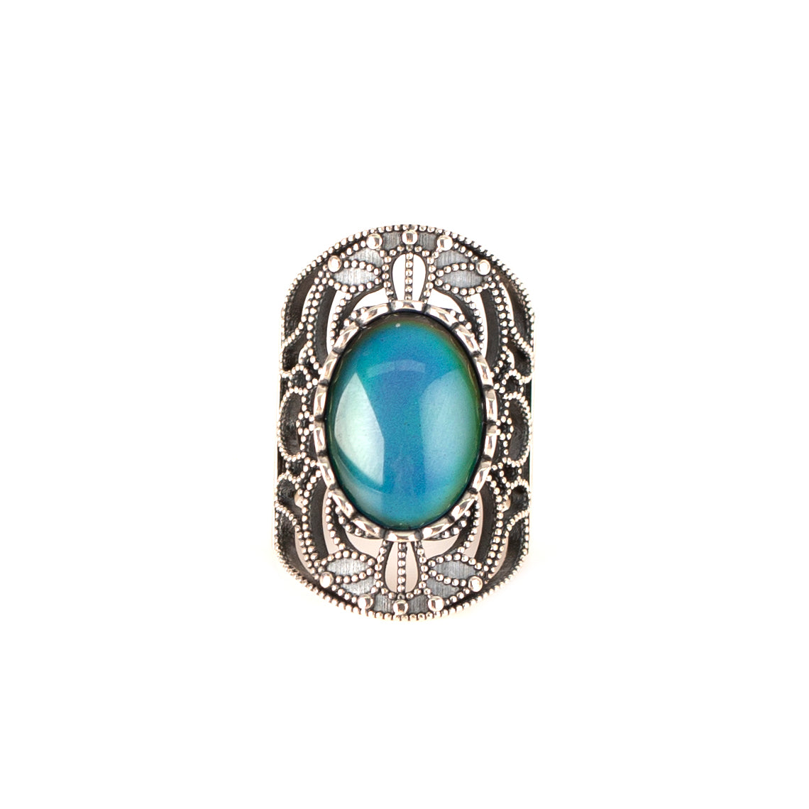 Empowering New-Age Color Changing Mood Ring In Sterling Silver - aurorapromise