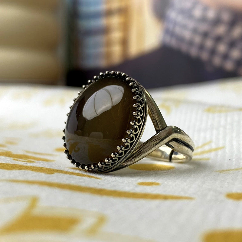 Adjustable Vintage Crown Mood Ring
