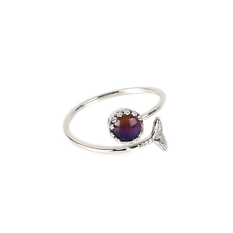 MaterMermaid Tail Color Changing Mood Ring In Sterling Silver - aurorapromise