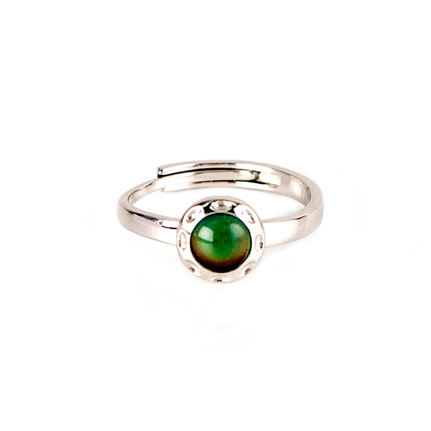Adjustable Art Nouveau Color Changing Mood Ring In Sterling Silver - aurorapromise