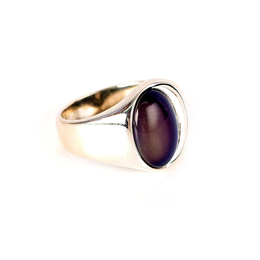 Reclaimed Vintage Inspired Color Changing Mood Ring In Sterling Silver - aurorapromise