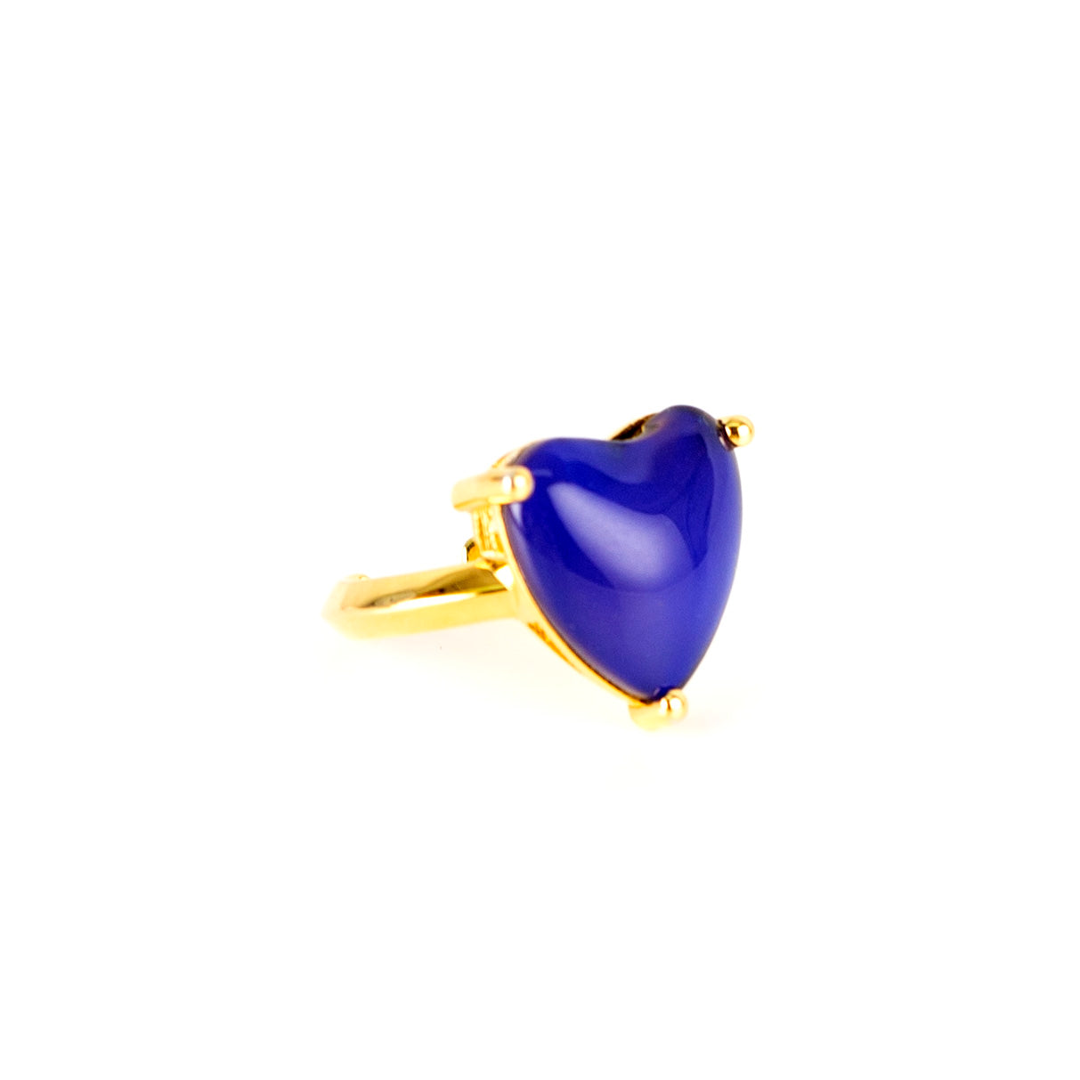 Adjustable Heart Color Changing Mood Ring In 18K Gold Plated Silver - aurorapromise